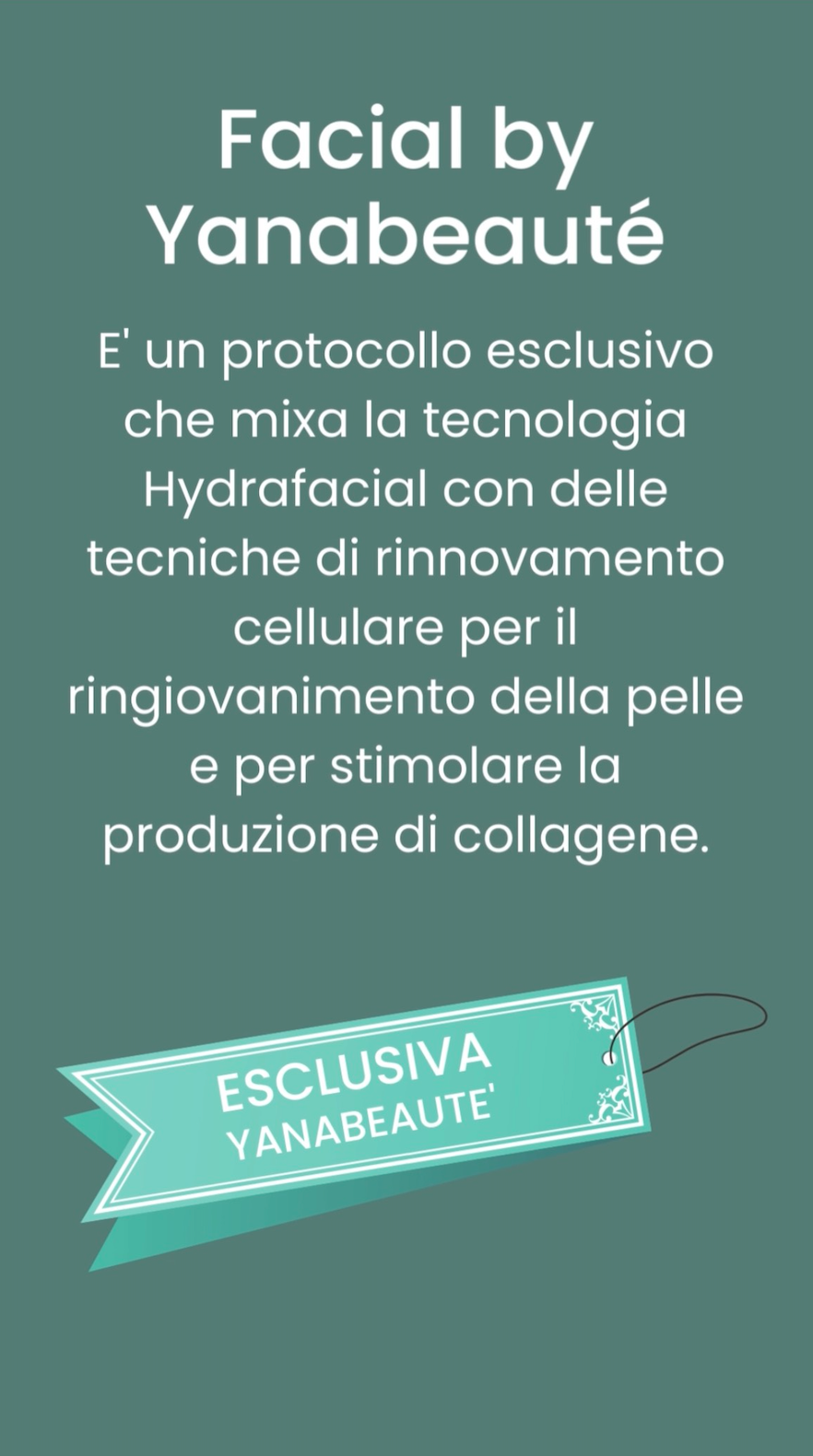TRATTAMENTO FACIAL EXCLUSIVE CON ESOSOMI BY YANABEAUTE' (Durata 120 min)