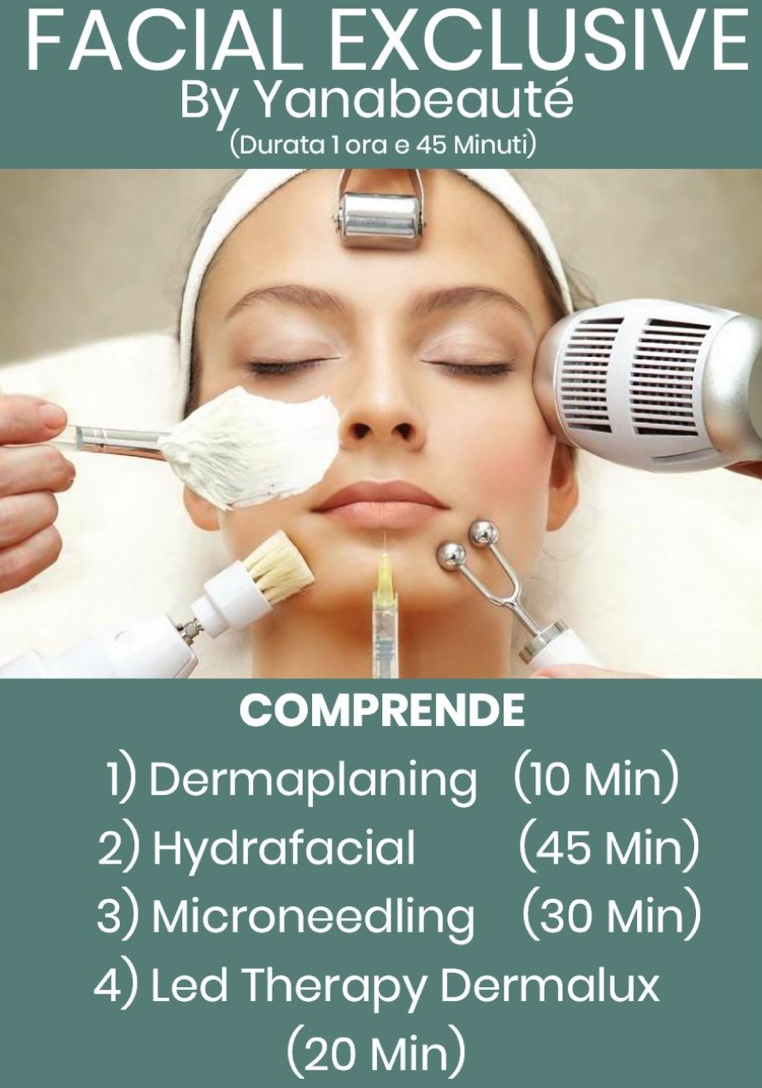 Trattamento Facial Exclusive by Yanabeaute': 4 Trattamenti in 1.