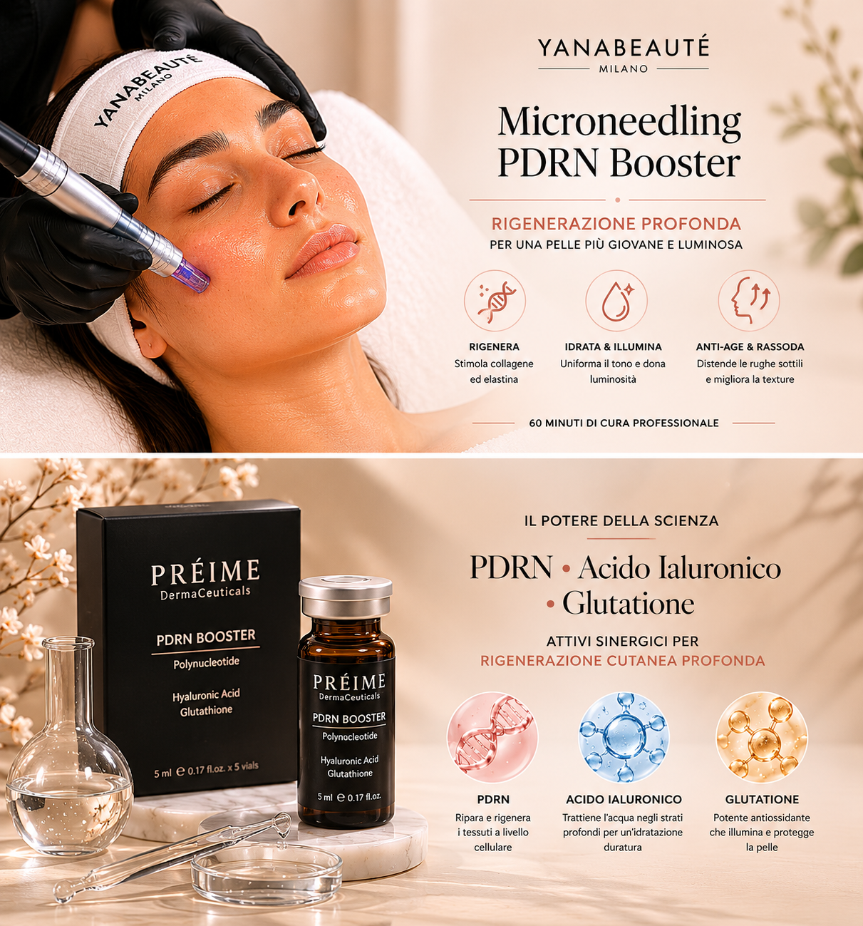 TRATTAMENTO MICRONEEDLING PDNR "SPERMA DI SALMONE" VISO  (Durata 60 minuti)